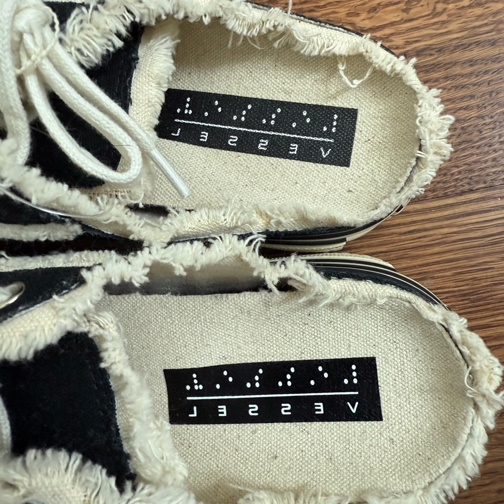 XVessel G.O.P Levels Glows Black White Slip On Sneakers Shoes Distressed M 5 W 7 - Picture 6 of 9